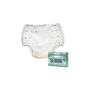 FPCP CALÇA PLASTICA SENIOR COM BOTAO BRANCA G 1