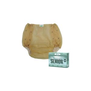 FPCP CALÇA PLASTICA SENIOR COM BOTAO BEGE M 1