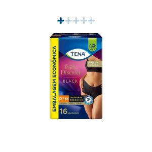 FPPM1 TENA PANTS DISCREET BLACK ECONOMICO P/M 16